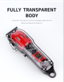 Professional Transparent Cordless Hair Cut Machine, Rechargeable USB Electric Trimmer Clippers for Salon and Home Use. 