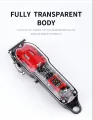 Professional Transparent Cordless Hair Cut Machine, Rechargeable USB Electric Trimmer Clippers for Salon and Home Use. 