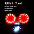 Motorcycle 12V LED Stop Tail Light Brake Tail Light Retro Double Round Tail Light. 