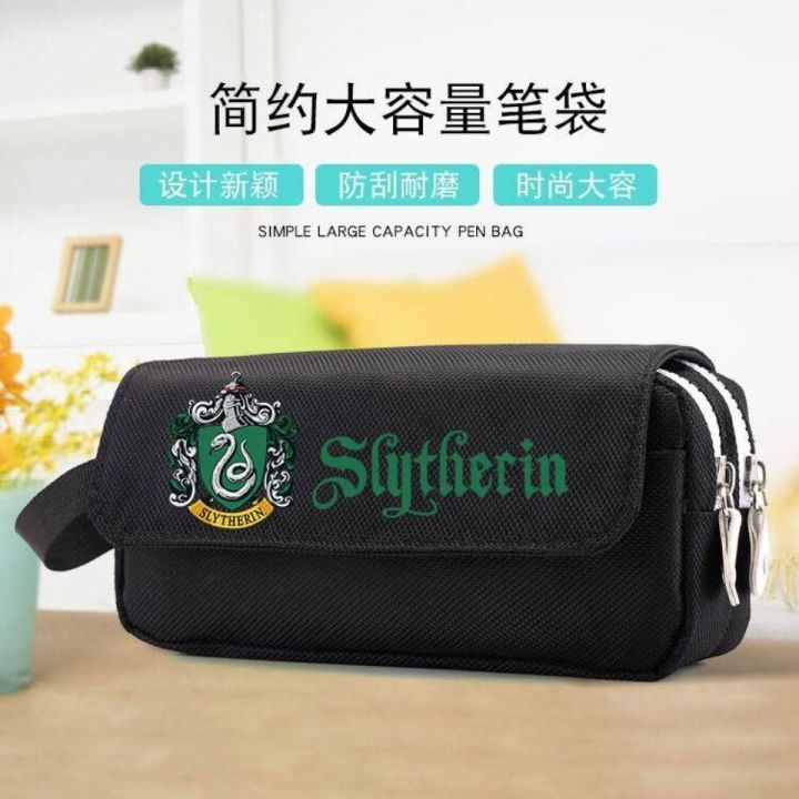 Harry%20Potter%20Harry%20Potter%20Gryffindor%20Slytherin%20Badge%20Large%20Capacity%20Double%20Zipper%20Pencil%20Case%20Stationery%20-%20Image%202
