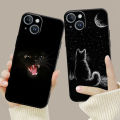 Cellular Phone Case For iPhone 15 14 13 12 11 Pro Max 6 6S 7 8 Plus X XS XR 12 13 Mini Soft Silicone Case Black Cat Staring Eye. 