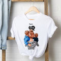 Striped Son Daughter Mom Mother Tee Shirt Lady Clothes Top Short Sleeve Fashion Tshirt Summer Female T Women Graphic T-shirts. 