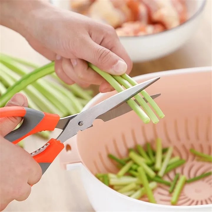 Multi-Function%20Kitchen%20Scissors%20with%20Sharp%20Blade%20Professional%20Poultry%20Shears%20Stainless%20Steel%20Kitchen%20Shears/Stainless%20Steel%20Poultry%20Chicken%20Bone%20Cutter%20Meat%20Vegetables%20Shear%20Cooking%20Tool%20-%20Image%202
