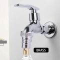 Copper Plug Faucet Adapter Washing Machine Snap-on Automatic Water Stop Faucet Nozzle Connector Fits All Standard 4 Points Taps Accessories. 