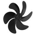 Stove Fan Blade Accessories, Easy To Install Aluminum Alloy Fireplace Fan Blade Replacement Black for Maintain. 