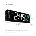 16inch Wall Clock LED Digital Display Large Screen Clock Table Clock Temperature Humidity Clock with Re-mote Control. 