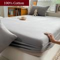 100% Cotton Fitted Bed Sheet With 360 Elastic Band Bedsheet Bedspread for Single Double King Queen Size Mattress Protector Cover. 