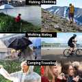 Raincoat 2 Pack Rain Ponchos for Men Women Adults Reusable Portable Rain Coat Waterproof with Elastic Sleeves. 