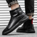 【ALLGOOD】Men Leather Boots New Martin Boots Shoes High Top Shoes Shoes for Men Casual Trend Ankle Boots Loafers Boot. 