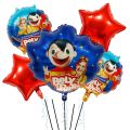 5pc El Show De Bely Y Beto Blue Vinyl Polyester Foil Balloons Baby Shower Children Birthday Party Decorations Helium Globos Toy. 
