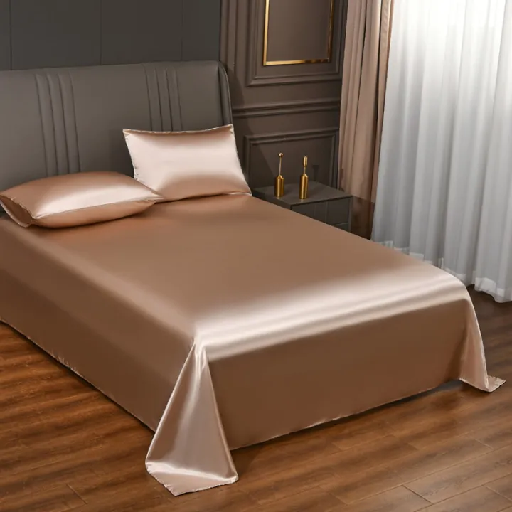 Satin%20Silk%20Bed%20Sheets%20for%20Summer%20Plain%20Flat%20Sheet%20for%20Double%20Bed%20Twin/Full/Queen/King%20Size%20Bed%20Linen%20(pillowcase%20need%20order)%20-%20Image%202