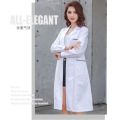 White Gown Short Sleeve Doctor's Overall Female Physical Therapist Doctor's Clothes Summer Thin Laboratory Nurses' Uniform Work Clothes Long. 