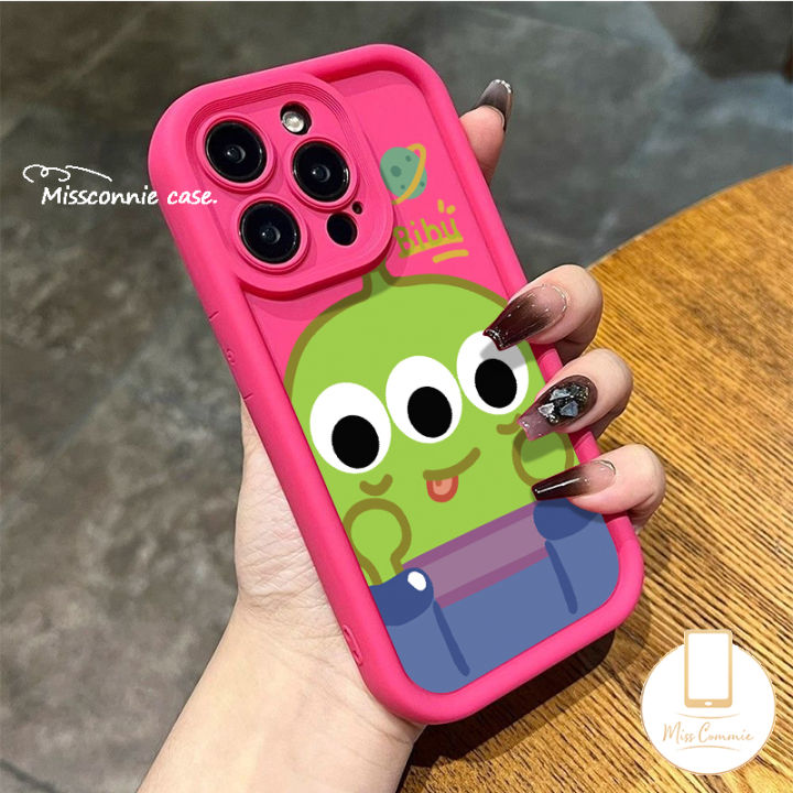 Cute%20Alien%20Three-eyed%20Monster%20Cartoon%20Fashion%20Case%20for%20Redmi%2012C%2012%20A1%209T%2010%209A%2010A%2010C%20A2%209%209C%20NFC%20Redmi%20Note%2012%2011%2010Pro%2010s%2011s%2010%20Pro%20Max%20Poco%20M3%20X5%20Angel%20Eyes%20Lotso%20Green%20Red%20Cover%20-%20Image%203