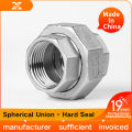 304 stainless steel inner thread spherical union hard sealing water pipe union screw thread can be screwed freely for water heat. 