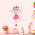 Cartoon Dance Girl Kitty erfly Wall Decal Paper Room Home Wall Stickers Cute Ballet Girl Sticker Decoration For Girl Bedroom. 