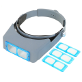 Head-Mounted Magnifying Glass Optical Earphones Magnifying Glass Mobile Phone Repair Reading,1.5X 2X 2.5X 3.5X Easy to Use. 