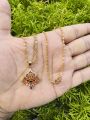 Gold plated 2 mm 18/24 Inch's KERALI chain with Spider design multi stone Pendant for women and Girl. 