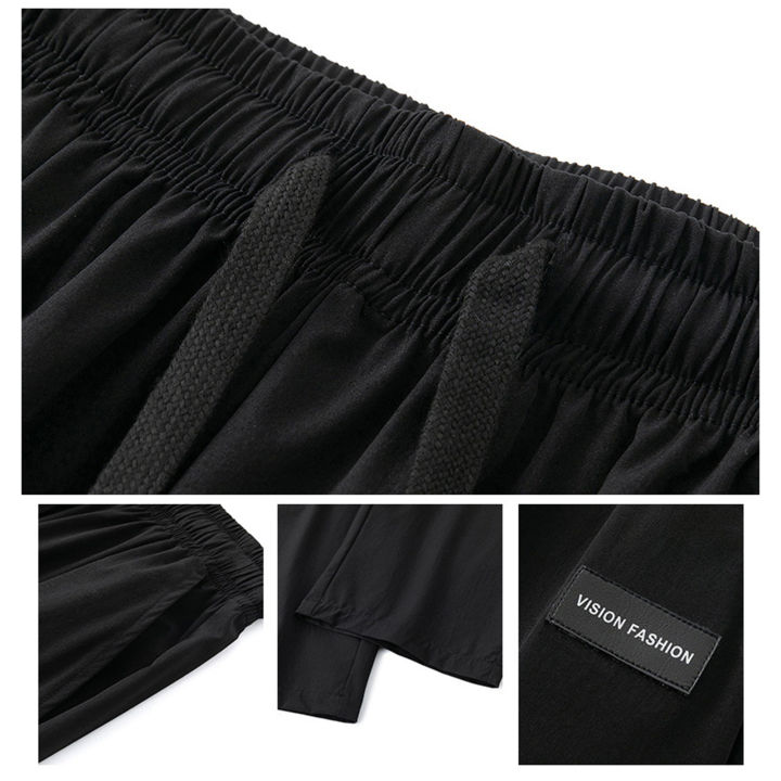 Oufeiton%20Men%20Summer%20Sweatpants%20Men's%20Ice%20Silk%20Sweatpants%20with%20Elastic%20Waist%20Pockets%20Lightweight%20Breathable%20Summer%20Joggers%20for%20Sports%20Leisure%20Activities%20Solid%20Color%20Trousers%20-%20Image%203