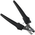Professional Stainless Steel Tail Clamp Cutter Black 6.3in Nail File Tail Cutting Pliers for Tail Docking in Pigs. 