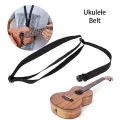 FIRST SONG Durable Black Adjustable High Quality Guitar Belt Nylon Four String Guitar Ukulele Strap Hook. 