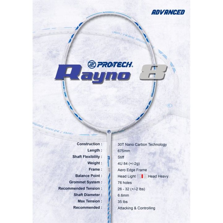 Protech%20RAYNO%208%20(4U)(MAX%2035LBS)(FREE%20STRING+GRIP)(ORIGINAL)%20Badminton%20Racket%20-%20Image%203