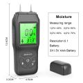 Digital Moisture Meter, Water Leak Detector, Moisture Tester, Pin Type, Backlit LCD Display,Wood Humidity Tester. 