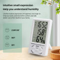 YIERYI Temperature and Humidity Meter with Time Display Indoor Hygrometer Temperature Humidity Monitor Meter. 