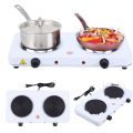 High quality double hotplate Electric Heating with Dual Burners Kitchen Appliance Electric Stove Electric Hot Plate  For Cooking Electric Table  Hot plate-2000W. 