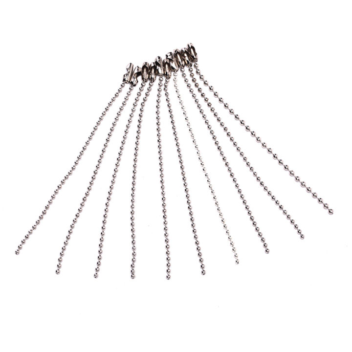 10Pcs%203.5"%20Long%200.09"%20Bead%20Dia%20Connector%20Clasp%20Ball%20Chain%20Keychain%20DIY%20ZHANGNA%20-%20Image%202