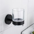 toothbrush holder Black Toothbrusher Holder Glass Cup Elegant Hotel Home Bathroom AccessoriesInspection Tools. 