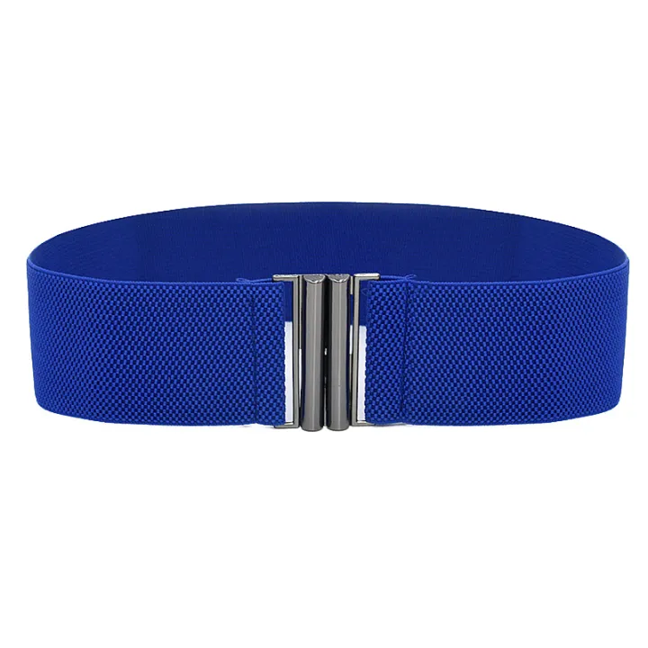 Womens%20Lady%20Fashion%20Elastic%20Cinch%20Belt%20Wide%20Stretch%20Waist%20Band%20Clasp%20Buckle%20Eatop%20-%20Image%203
