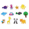 12Pcs Mix Ocean Animals Wooden Fridge Magnet Creative Cartoon 3D Stickers Toys. 