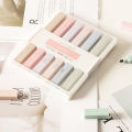 RHS Online 6PCS Soft Tip Highlighter Morandi Light Color Eye Protection Kawaii Marker Pen DIY Photo Album Journal Fluorescent Pens Student Stationery. 