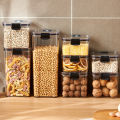 1Pcs Sealed Jars Kitchen Grain Storage Organizer Large Plastic Moisture-proof Storage Box Household Seasoning Jars. 