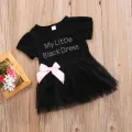 Toddler Girl Ribbon Bow-knot Romper Dress for girls (0-24M). 