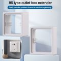 New 86 Type Socket Surround Cover Square White Grey Switch Socket Panel Plastic Outlet Box Extender. 