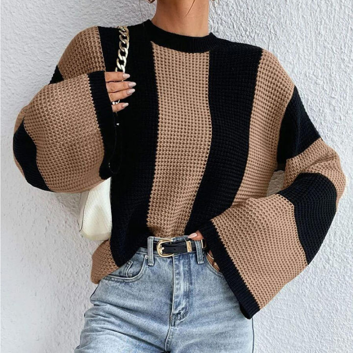 Yfashion%20Women's%20Striped%20Color%20Block%20Long%20Sleeve%20Sweater%20Oversized%20Outfits%20Knit%20Pullover%20Tunic%20Tops%20-%20Image%2010