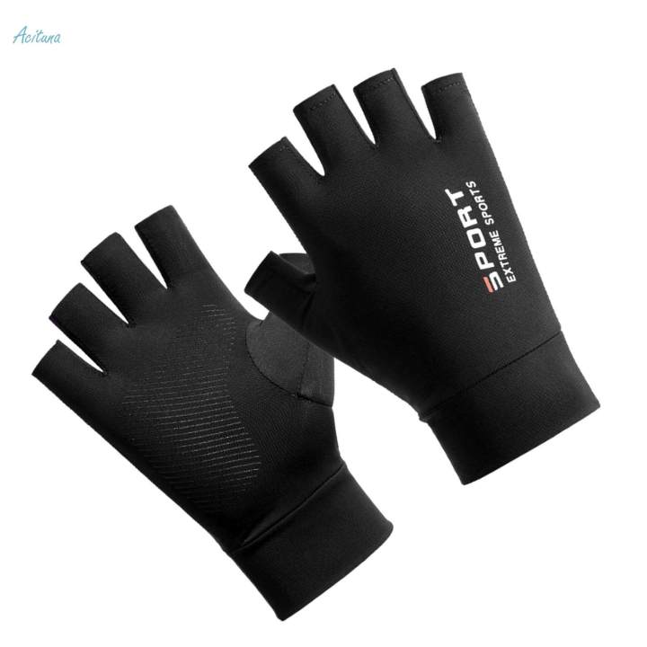 Spring Driving Sunscreen Gloves Sweat Proof Non Slip Breathable Fishing Gloves Touch Screen Thin Men and Women