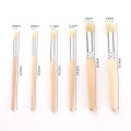 Wooden Stencil Paint Brushes Set Round Tip Bristle Hair Paintbrush Easy to Clean Art Supplies Gift for Children Adults Acrylic Oil Watercolor Drawing Painting DIY Crafts 6PCS. 
