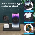 3 in 1 Fast Charging Dock Station for Apple Watch 8 7 AirPods Pro iPhone 14 13 12 11 XS X 8 Wireless Charger Stand Phone Holder. 