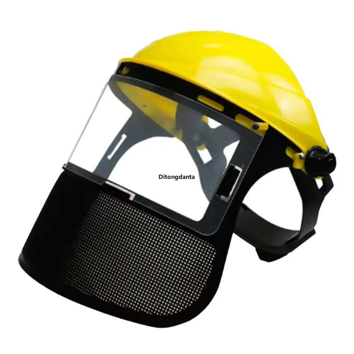 Logging Cap Face Mesh Protective Face Full Helmet Cap with Full Garden Mower Cover ...