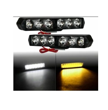 Duel%20Color%206%20LED%20Fog%20Light/Work%20Light%20Bar%20Spot%20Beam%20Off%20Road%20Driving%20Waterproof%20Driving%20Lamp%20for%20Car%20Motorcycle%20Bike%20(Set%20Of%202)%20-%20Image%202