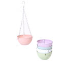 Balcony Chain Hanging Planters Flower Pot Basket Imitation Rattan Weaving Cologo. 