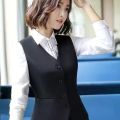 Women's Vest Business Wear 2023 Small Summer Vest Suit Bank Hotel Work Clothes Women's Formal Wear. 