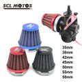 Black 35mm-Universal Mushroom Head Motorcycle Carburetor Air Filter Cleaner Intake Pipe Modified Scooter. 