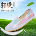 【ZIME】2024 Spring, Summer, Autumn Women's Shoes Old Beijing Cloth Shoes Flats Tendon Bottom Work Work Shoes Canvas Breathable Casual Non Slip. 