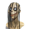 New Halloween Horror With Long Hair Mo Mo Mask Funny Mask V-Shaped Mouth Mask With Hair Female Ghost Mask Roleplay Mo Mask Masks. 