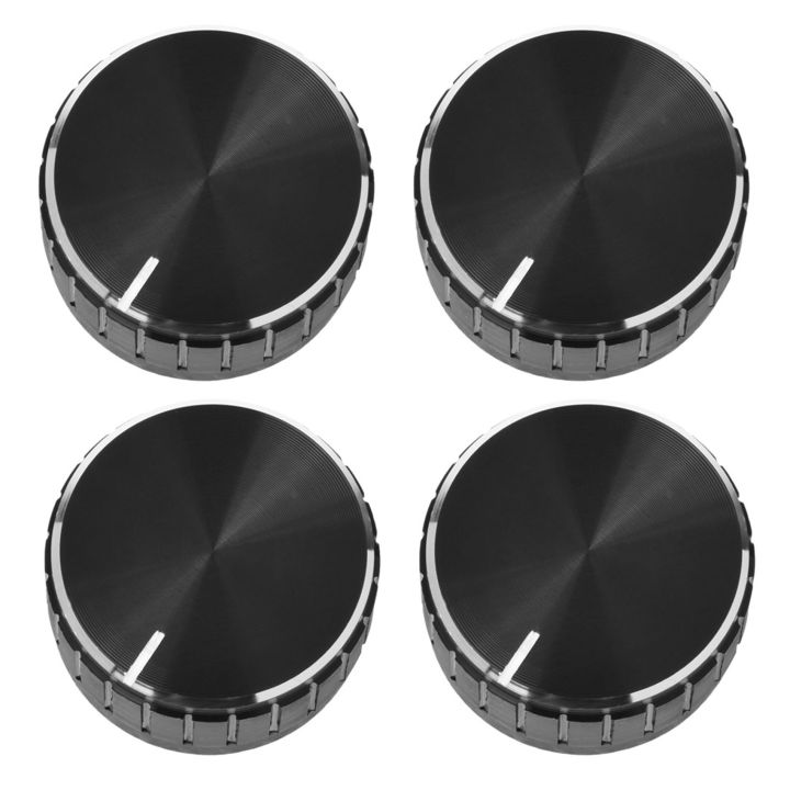 10pcs Silver Aluminum Volume Control Knobs - 30x17mm, D-Shaft Fit - For Amplifiers, Stereo Equipment