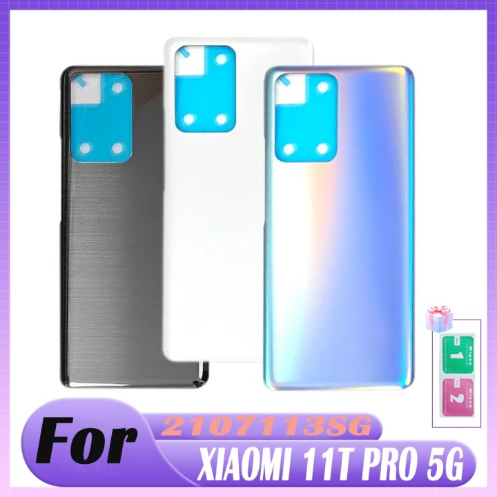 New For Xiaomi 11T Pro 5G Battery Back Cover Glass Panel Rear Housing Door Case Replacement