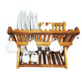 Mr. Wood Dish Drying Rack / Teak Wood Plate Rack / Portable Dish Drying Rack. 